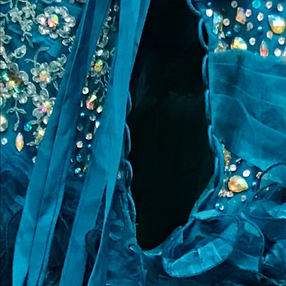 Ball Gown👑Pageant Gown Prom Gown Your Gown Gorgeous color and sequins decals 🌹 - Picture 10 of 16